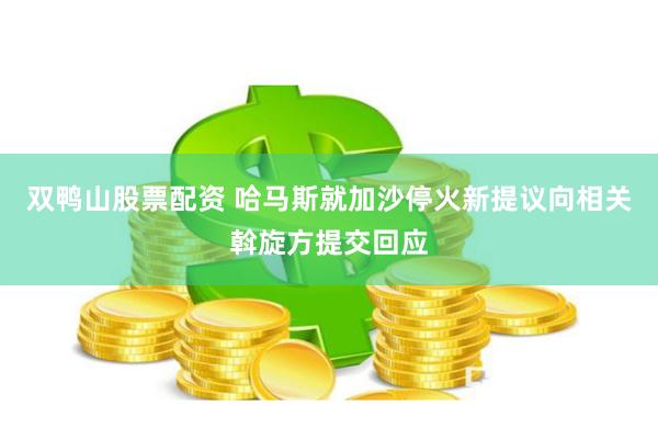 双鸭山股票配资 哈马斯就加沙停火新提议向相关斡旋方提交回应