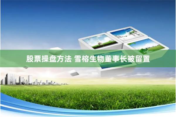 股票操盘方法 雪榕生物董事长被留置