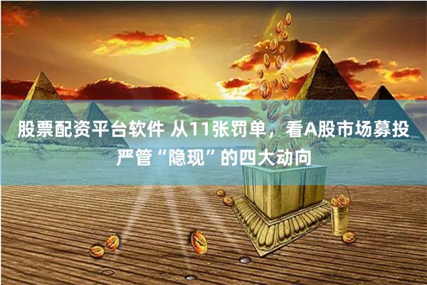 股票配资平台软件 从11张罚单，看A股市场募投严管“隐现”的四大动向